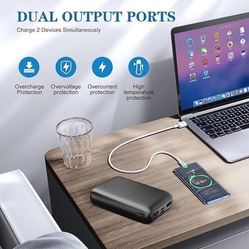 Bolizma 30,000mAh Power Bank, Ultra High Capacity Portable Charger, Dual USB Output, Quick Charge 3.0, Compatible with iPhone, Samsung, iPad, Laptops, and More, Ideal for Travel, Outdoor, and Emergency Use Item | Buy Bolizma 30,000mAh Power Bank, Ultra High Capacity Portable Charger, Dual USB Output, Quick Charge 3.0, Compatible with iPhone, Samsung, iPad, Laptops, and More, Ideal for Travel, Outdoor, and Emergency Use | SPOP Enterprise Global